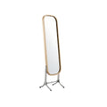Modern Freestanding Full-Length Mirror with Wooden Frame