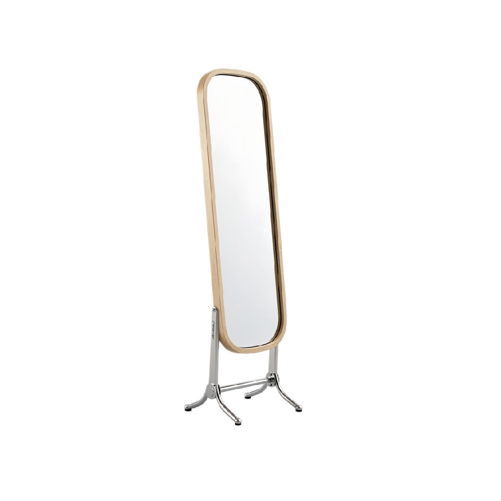 Modern Freestanding Full-Length Mirror with Wooden Frame