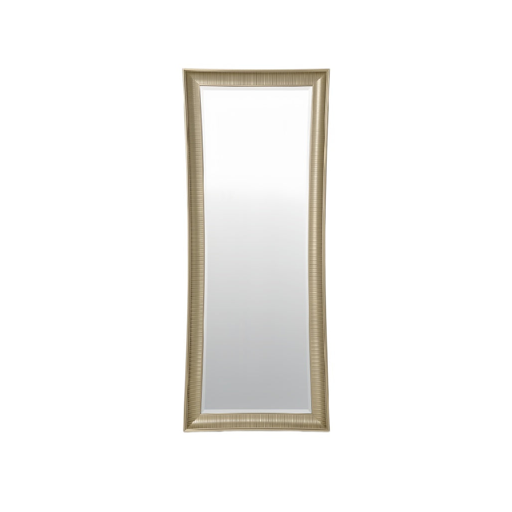 Elegant Full-Length Gold Framed Mirror with Sleek Design